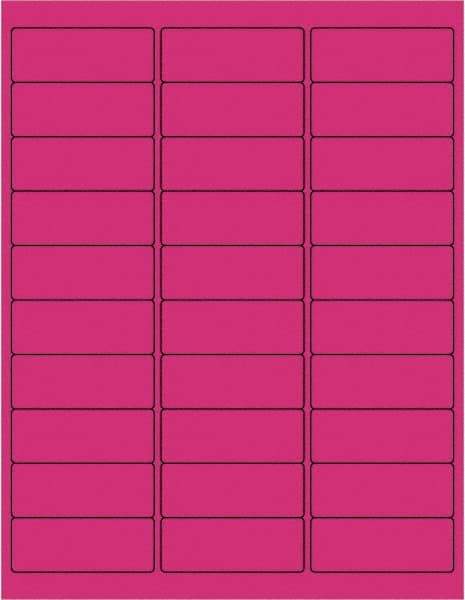 Tape Logic - 2-5/8" Long, Fluorescent Pink Paper Laser Label - For Laser Printers - Exact Tool & Supply