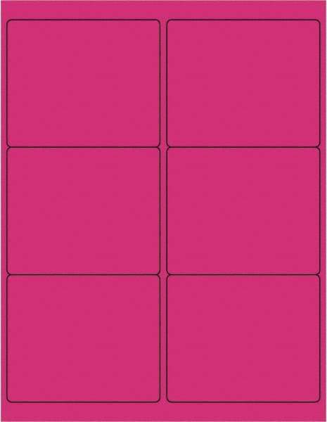 Tape Logic - 4" Long, Fluorescent Pink Paper Laser Label - For Laser Printers - Exact Tool & Supply
