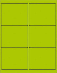 Tape Logic - 4" Long, Fluorescent Green Paper Laser Label - For Laser Printers - Exact Tool & Supply