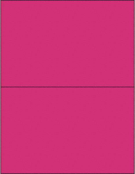 Tape Logic - 8-1/2" Long, Fluorescent Pink Paper Laser Label - For Laser Printers - Exact Tool & Supply