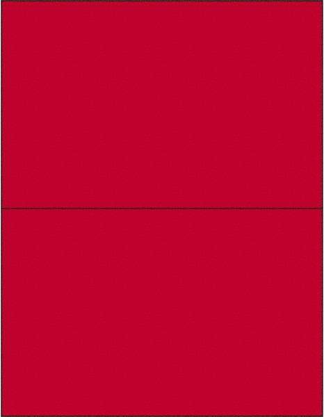 Tape Logic - 8-1/2" Long, Fluorescent Red Paper Laser Label - For Laser Printers - Exact Tool & Supply