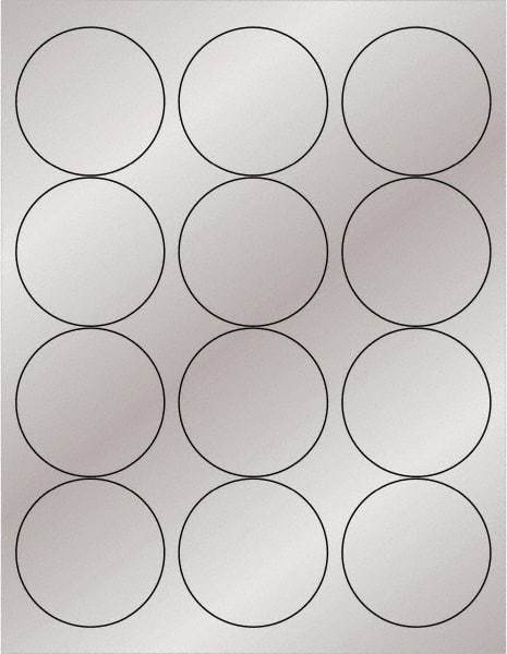 Tape Logic - 2-1/2" Long, Silver Paper Laser Label - For Laser Printers - Exact Tool & Supply