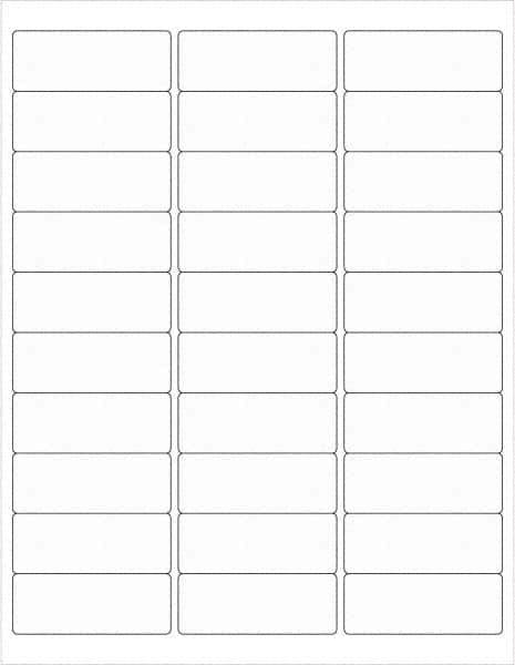 Tape Logic - 2-5/8" Long, Clear Paper Laser Label - For Laser Printers - Exact Tool & Supply