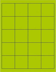 Tape Logic - 2" Long, Fluorescent Green Paper Laser Label - For Laser Printers - Exact Tool & Supply