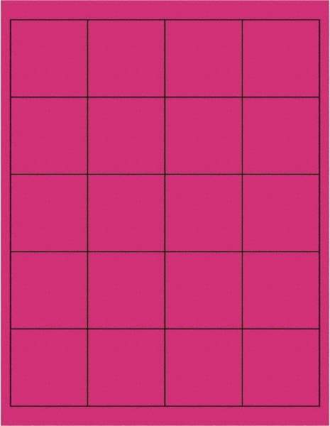 Tape Logic - 2" Long, Fluorescent Pink Paper Laser Label - For Laser Printers - Exact Tool & Supply