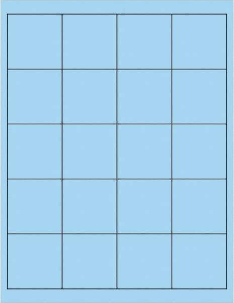 Tape Logic - 2" Long, Pastel Blue Paper Laser Label - For Laser Printers - Exact Tool & Supply