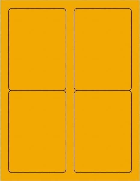 Tape Logic - 5" Long, Fluorescent Orange Paper Laser Label - For Laser Printers - Exact Tool & Supply