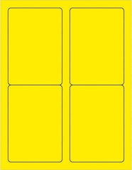Tape Logic - 5" Long, Fluorescent Yellow Paper Laser Label - For Laser Printers - Exact Tool & Supply
