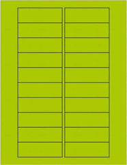 Tape Logic - 3" Long, Fluorescent Green Paper Laser Label - For Laser Printers - Exact Tool & Supply