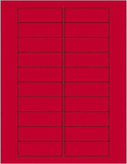 Tape Logic - 3" Long, Fluorescent Red Paper Laser Label - For Laser Printers - Exact Tool & Supply