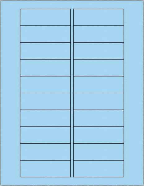 Tape Logic - 3" Long, Pastel Blue Paper Laser Label - For Laser Printers - Exact Tool & Supply