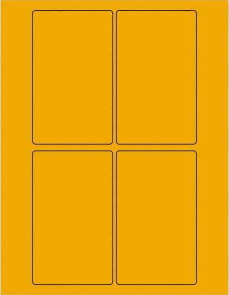 Tape Logic - 5" Long, Fluorescent Orange Paper Laser Label - For Laser Printers - Exact Tool & Supply