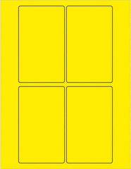 Tape Logic - 5" Long, Fluorescent Yellow Paper Laser Label - For Laser Printers - Exact Tool & Supply