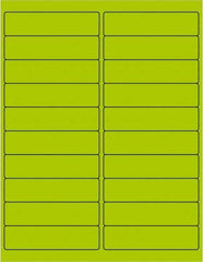 Tape Logic - 4" Long, Fluorescent Green Paper Laser Label - For Laser Printers - Exact Tool & Supply