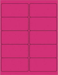 Tape Logic - 4" Long, Fluorescent Pink Paper Laser Label - For Laser Printers - Exact Tool & Supply