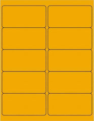 Tape Logic - 4" Long, Fluorescent Orange Paper Laser Label - For Laser Printers - Exact Tool & Supply