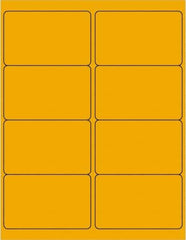 Tape Logic - 4" Long, Fluorescent Orange Paper Laser Label - For Laser Printers - Exact Tool & Supply