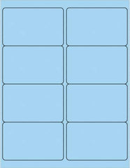 Tape Logic - 4" Long, Pastel Blue Paper Laser Label - For Laser Printers - Exact Tool & Supply