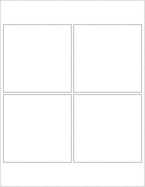 Tape Logic - 4" Long, White Paper Laser Label - For Laser Printers - Exact Tool & Supply