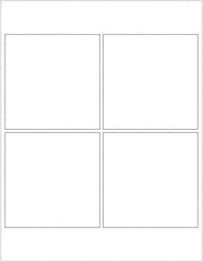 Tape Logic - 4" Long, White Paper Laser Label - For Laser Printers - Exact Tool & Supply