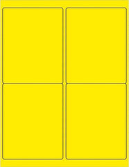 Tape Logic - 5" Long, Fluorescent Yellow Paper Laser Label - For Laser Printers - Exact Tool & Supply
