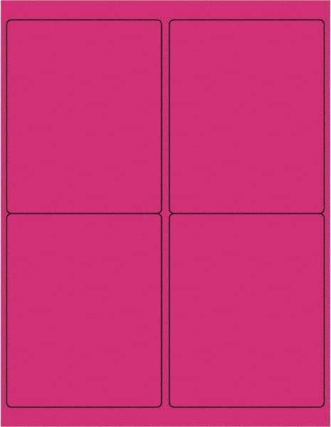Tape Logic - 5" Long, Fluorescent Pink Paper Laser Label - For Laser Printers - Exact Tool & Supply