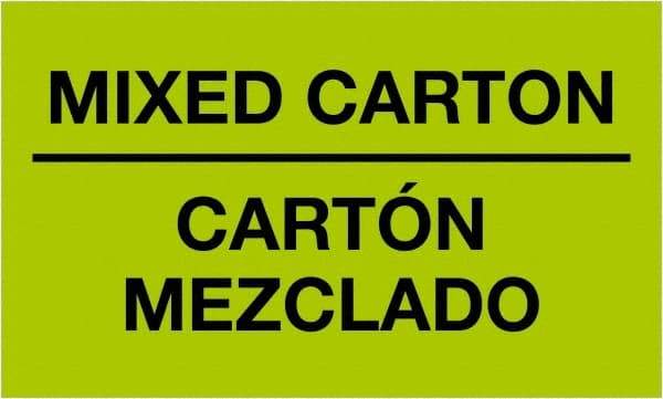 Tape Logic - 5" Long, Fluorescent Green Paper Shipping Label - For Multi-Use - Exact Tool & Supply