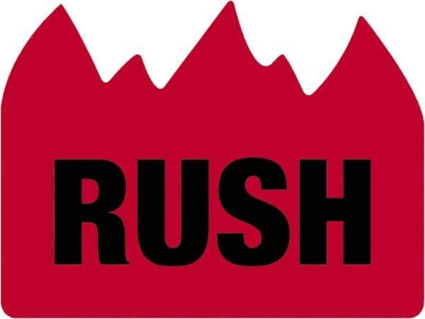 Tape Logic - 2" Long, Red/Black Paper Shipping Label - For Multi-Use - Exact Tool & Supply