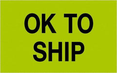 Tape Logic - 2" Long, Fluorescent Green Paper Shipping Label - For Multi-Use - Exact Tool & Supply