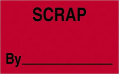 Tape Logic - 2" Long, Fluorescent Red Paper Shipping Label - For Multi-Use - Exact Tool & Supply