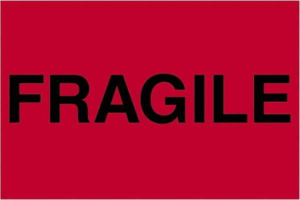 Tape Logic - 3" Long, Fluorescent Red Paper Shipping Label - For Multi-Use - Exact Tool & Supply