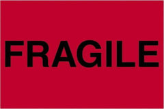 Tape Logic - 3" Long, Fluorescent Red Paper Shipping Label - For Multi-Use - Exact Tool & Supply