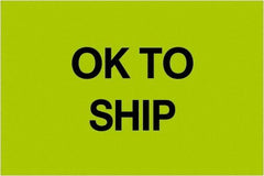 Tape Logic - 3" Long, Fluorescent Green Paper Inventory Labels - For Multi-Use - Exact Tool & Supply