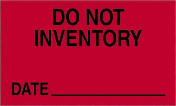 Tape Logic - 5" Long, Fluorescent Red Paper Shipping Label - For Multi-Use - Exact Tool & Supply