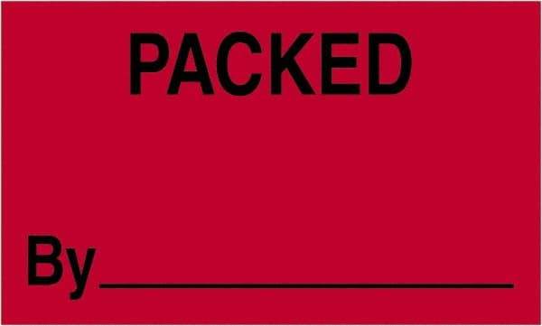 Tape Logic - 5" Long, Fluorescent Red Paper Shipping Label - For Multi-Use - Exact Tool & Supply