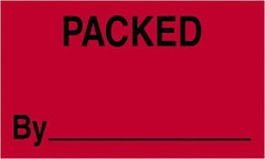 Tape Logic - 5" Long, Fluorescent Red Paper Shipping Label - For Multi-Use - Exact Tool & Supply