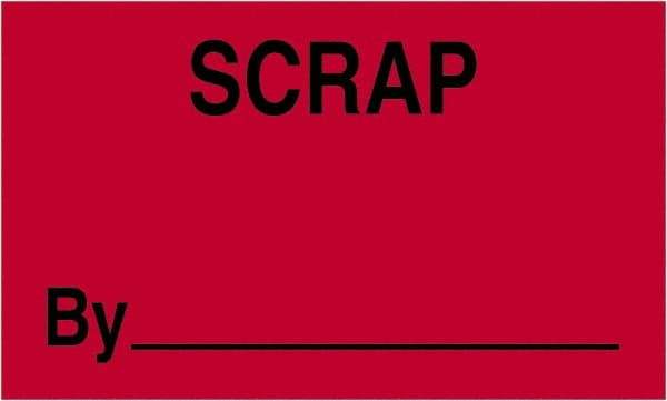 Tape Logic - 5" Long, Fluorescent Red Paper Shipping Label - For Multi-Use - Exact Tool & Supply