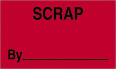Tape Logic - 5" Long, Fluorescent Red Paper Shipping Label - For Multi-Use - Exact Tool & Supply
