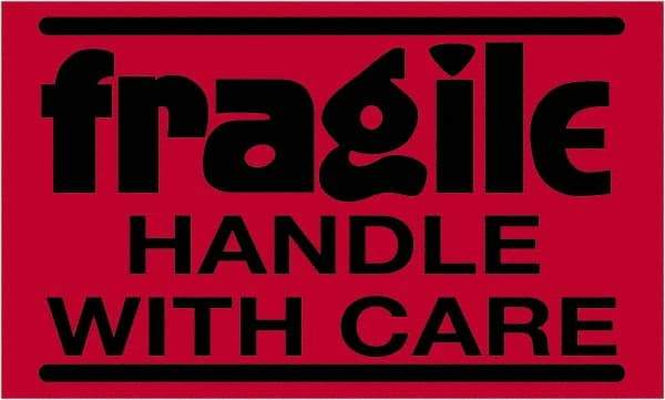 Tape Logic - 5" Long, Fluorescent Red Paper Shipping Label - For Multi-Use - Exact Tool & Supply