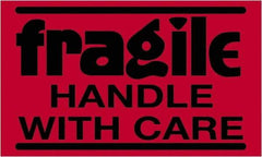 Tape Logic - 5" Long, Fluorescent Red Paper Shipping Label - For Multi-Use - Exact Tool & Supply