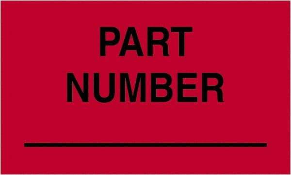 Tape Logic - 5" Long, Fluorescent Red Paper Shipping Label - For Multi-Use - Exact Tool & Supply