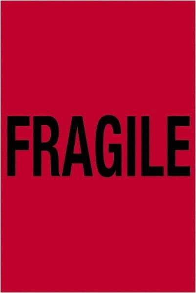 Tape Logic - 6" Long, Fluorescent Red Paper Shipping Label - For Multi-Use - Exact Tool & Supply