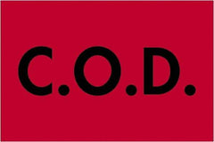 Tape Logic - 3" Long, Fluorescent Red Paper Shipping Label - For Multi-Use - Exact Tool & Supply