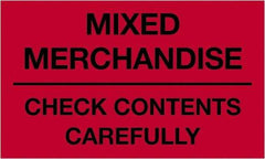 Tape Logic - 5" Long, Fluorescent Red Paper Shipping Label - For Multi-Use - Exact Tool & Supply