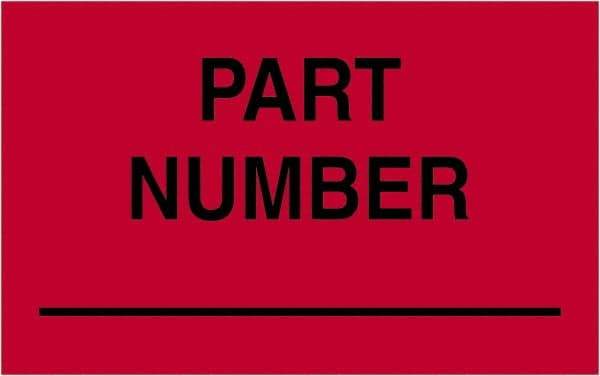 Tape Logic - 2" Long, Fluorescent Red Paper Shipping Label - For Multi-Use - Exact Tool & Supply