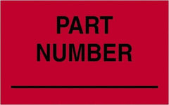 Tape Logic - 2" Long, Fluorescent Red Paper Shipping Label - For Multi-Use - Exact Tool & Supply