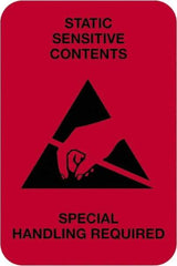 Tape Logic - 3" Long, Fluorescent Red Paper Shipping Label - For Multi-Use - Exact Tool & Supply