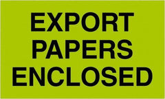 Tape Logic - 5" Long, Fluorescent Green Paper Shipping Label - For Multi-Use - Exact Tool & Supply