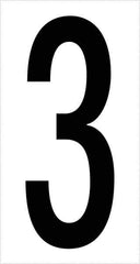 Tape Logic - 3-1/2" Long, Black/White Vinyl Numbers - For Multi-Use - Exact Tool & Supply