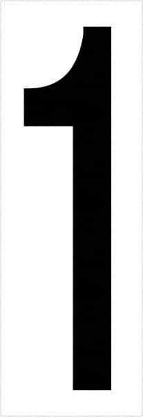 Tape Logic - 3-1/2" Long, Black/White Vinyl Numbers - For Multi-Use - Exact Tool & Supply